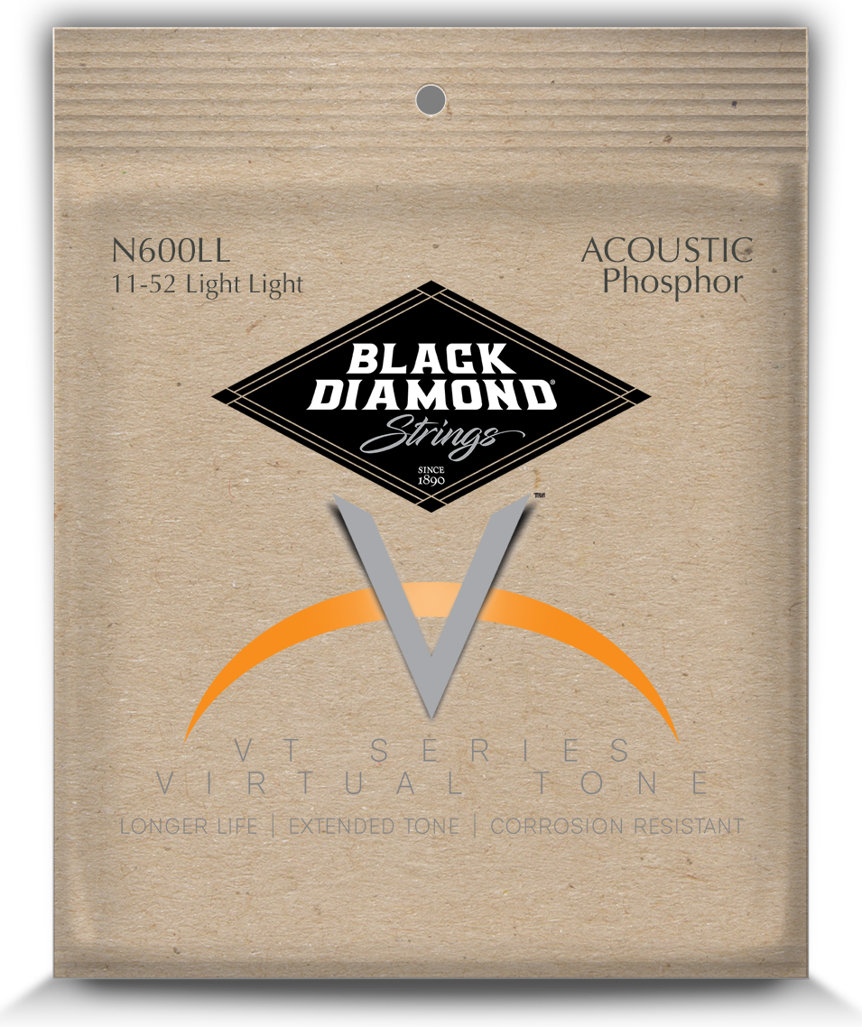 Uncoated Natural Phosphor Bronze Acoustic Guitar 92/8 by Black Diamond USA