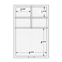 Thumbnail for A black and white technical dimension diagram of a door or panel, showing measurements for width and height with dotted fill patterns inside different sections.

